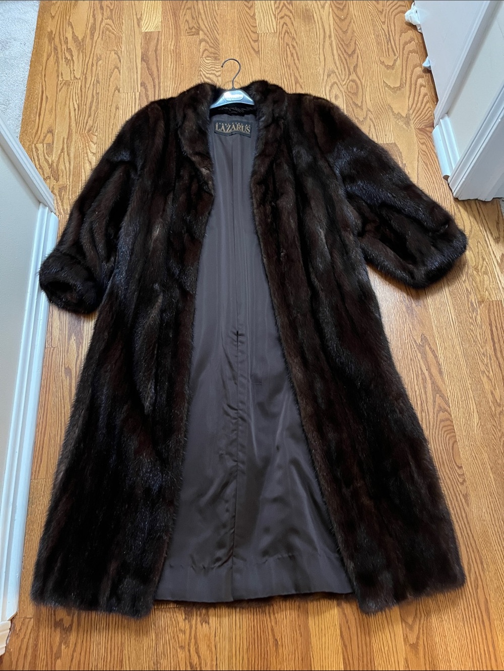 Gorgeous full length mink fur coat from Evans furs